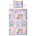 Miniatyrbild 1 av 3: Paw Patrol Sleepover Påslakan Set Enkelsäng Rosa Pink Single