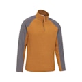 Miniatyrbild 4 av 4: Mountain Warehouse Ashbourne II Fleece Tröja med Halv Dragkedja Herr XXS Mu Mustard XXS