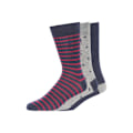 Miniatyrbild 1 av 4: French Connection Unisex Oakley-strumpor för vuxna (3-pack) One Siz Grey/Marine/Raspberry One Size