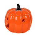 Miniatyrbild 2 av 6: Something Different Jack-O Keramisk Lykta Oljebrännare En Storlek Orange One Size