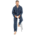 Miniatyrbild 3 av 3: Walter Grange Herr Traditionell Tryckt Pyjamas Set L Blå Blue L