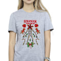 Miniatyrbild 3 av 4: Netflix Dam/Damer Stranger Things Jul Demogorgon Bomull T-shirt Sports Grey L