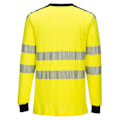 Miniatyrbild 2 av 2: Portwest Herr PW3 Flamsäker Högvisibilitet Långärmad T-shirt M Yellow/Black M