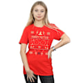 Miniatyrbild 2 av 3: Harry Potter Dam/Damer Julmönster Bomull Pojkvän T-shirt Red XXL