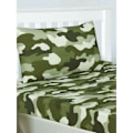 Miniatyrbild 1 av 2: Bedding & Beyond Camouflage Fitted Bed Sheet Set Double Green Green Double