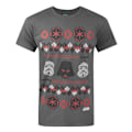 Miniatyrbild 1 av 2: Star Wars Darth Vader Fair Isle Jul T-shirt M Charcoal för män Charcoal M