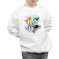 Miniatyrbild 3 av 5: Harry Potter Pojkar Hogwarts Målad Crest Sweatshirt 7-8 År W White 7-8 Years