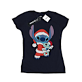 Miniatyrbild 1 av 3: Disney Dam/Kvinnor Lilo Och Stitch Stitch Jul Bomull T-Shirt Navy Blue XXL