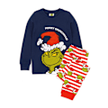 Miniatyrbild 1 av 4: The Grinch Barnkläder/Barn Långärmad Julpyjamas Set 3-4 Navy/Red/White 3-4 Years