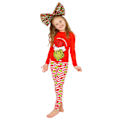Miniatyrbild 5 av 5: The Grinch Barn/Barnkläder Åtsittande Julpyjamas Set 4-5 År Red/Green/White 4-5 Years