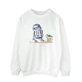 Miniatyrbild 1 av 3: Star Wars Herr The Mandalorian R2D2 Och Grogu Sweatshirt M Vit White M