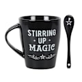Miniatyrbild 1 av 4: Something Different Stirring Up Magic Keramisk Mugg Set En Storlek Black/White One Size