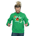 Miniatyrbild 2 av 5: National Lampoon's Christmas Vacation Herr Yule Crack Up Sweatshirt Irish Green XXL