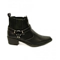 Miniatyrbild 1 av 6: US Brass Herr Eastwood Cowboy Ankle Boots 12 UK Svart Black 12 UK