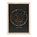 Miniatyrbild 1 av 3: Something Different Astrologi Hjul Inramad Tryck En Storlek Svart Black One Size