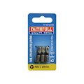 Miniatyrbild 2 av 2: Faithfull Slagskruvmejselbits, Pozidriv PZ3 x 25mm Multi Co Multi Colour PZ3 x 25mm