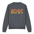 Miniatyrbild 1 av 5: AC/DC Unisex Vuxen Gradient Logo Sweatshirt M Kolgrå Charcoal M