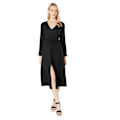 Miniatyrbild 1 av 3: Principles Dam/Dam Ruched Jersey Textured Midi Klänning 16 UK Black 16 UK