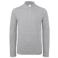Miniatyrbild 1 av 2: B&C Collection Herr Långärmad Polotröja 4XL Heather Grey Heather Grey 4XL
