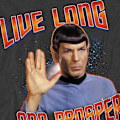 Miniatyrbild 4 av 5: Star Trek: The Original Series Unisex Vuxen Lev Långt och Prosp Charcoal M
