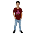 Miniatyrbild 4 av 5: National Lampoon's Christmas Vacation Boys Kiss My Ass T-Shirt Burgundy 12-13 Years