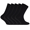 Miniatyrbild 1 av 2: FLOSO Barn/Barn Plain School Socks (Paket med 5) 9-12 UK Chi Black 9-12 UK Child