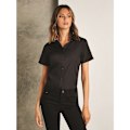 Miniatyrbild 2 av 2: Kustom Kit Dam/Dam Short Sleeve Poplin Shirt 18 Svart Black 18