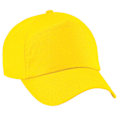Miniatyrbild 1 av 2: Beechfield Unisex Plain Original 5 Panel Baseball Cap One Size Yellow One Size