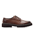 Miniatyrbild 3 av 5: Base London Herr Wick Läder Derby Skor 6 UK Bränd Brun Burnt Brown 6 UK
