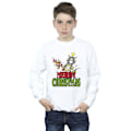 Miniatyrbild 2 av 3: Tom och Jerry Pojkar God Jul Dekorationer Sweatshirt 9-11 År White 9-11 Years