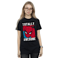 Miniatyrbild 2 av 3: Spider-Man Dam/Damer Helt Fantastisk Bomull Pojkvän T-shirt Black M
