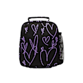 Miniatyrbild 2 av 6: Hype Glitter Scribble Heart Lunch Bag One Size Svart/Lila Black/Purple One Size