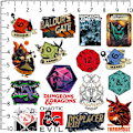 Miniatyrbild 2 av 6: Dungeons & Dragons Deluxe Stickers (50-pack) One Size Multic Multicoloured One Size