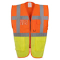 Miniatyrbild 1 av 2: Yoko Unisex Vuxen Executive Hi-Vis Säkerhetsväst XXL Orange/ Orange/Yellow XXL
