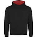 Miniatyrbild 1 av 2: Awdis Barn/Barn Varsity Hoodie 7-8 År Jet Black/Fire Re Jet Black/Fire Red 7-8 Years