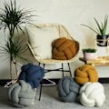 Miniatyrbild 2 av 3: Furn Boucle Fleece Knuten Kudde One Size Ginger Ginger One Size