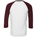 Miniatyrbild 2 av 3: Canvas Unisex Vuxen 3/4 Ärms Baseboll T-Shirt M Vit/Maroon White/Maroon M