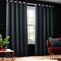 Miniatyrbild 1 av 3: Paoletti New Galaxy Chenille Öglettgardiner 168cm x 183cm Smaragd Emerald 168cm x 183cm
