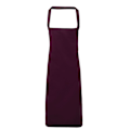 Miniatyrbild 1 av 2: Premier Dam/Kvinnors Slim Förkläde (ingen ficka) / Arbetskläder (2-pack) Aubergine One Size