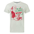 Miniatyrbild 1 av 3: Junk Food Herr Always Wrap It Up Jultomte T-shirt L Elfenbensvit/Grön Ivory/Green/Red L