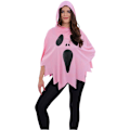Miniatyrbild 2 av 3: Smiffys Dam/Dam Ghost Kostym Poncho One Size Rosa Pink One Size