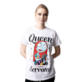Miniatyrbild 3 av 4: Mardrömmen Före Jul Unisex Vuxen Queen Of Screams T-Shir White L