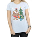 Miniatyrbild 3 av 5: The Flintstones Dam/Damer Jul Fair Isle Bomull T-Shir Sports Grey M