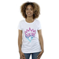 Miniatyrbild 2 av 4: Disney Dam/Dam T-shirt i bomull med rosa krona för kvinnor/damer, storlek XL, vit White XL