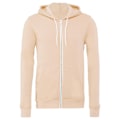 Miniatyrbild 1 av 3: Canvas Unisex Dragkedja Polycotton Fleece Tröja med Huva / Luva Peach XS
