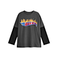 Miniatyrbild 1 av 3: Hot Wheels Pojkar Flammande Logotyp Långärmad T-shirt 7-8 År Grå Grey 7-8 Years