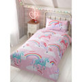 Miniatyrbild 2 av 2: Rapport My Little Unicorn Påslakanset Enkelsäng Rosa/Lila/Blå Pink/Purple/Blue Single