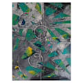 Miniatyrbild 1 av 2: Anna Bernad Greens And Blacks Canvas Print 60cm x 80cm Flerfärgad Multicoloured 60cm x 80cm