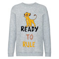 Miniatyrbild 1 av 4: The Lion King Boys Ready To Rule Simba Sweatshirt 9-11 år Grå Grey 9-11 Years