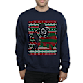 Miniatyrbild 3 av 6: A Nightmare On Elm Street Herr Jul Fair Isle Sweatshirt M Navy Blue M